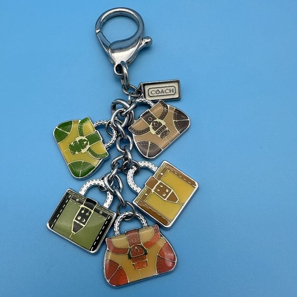 Coach Accessories - 427. Coach Enamel Purses / Handbags Keychain with Lobster Claw Clasp
